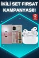 3 Kordonlu Pembe Amoled Ekran Akıllı Saat ve Yeni Nesil Pro Kablosuz Bluetooth Kulaklık ANC/ENC