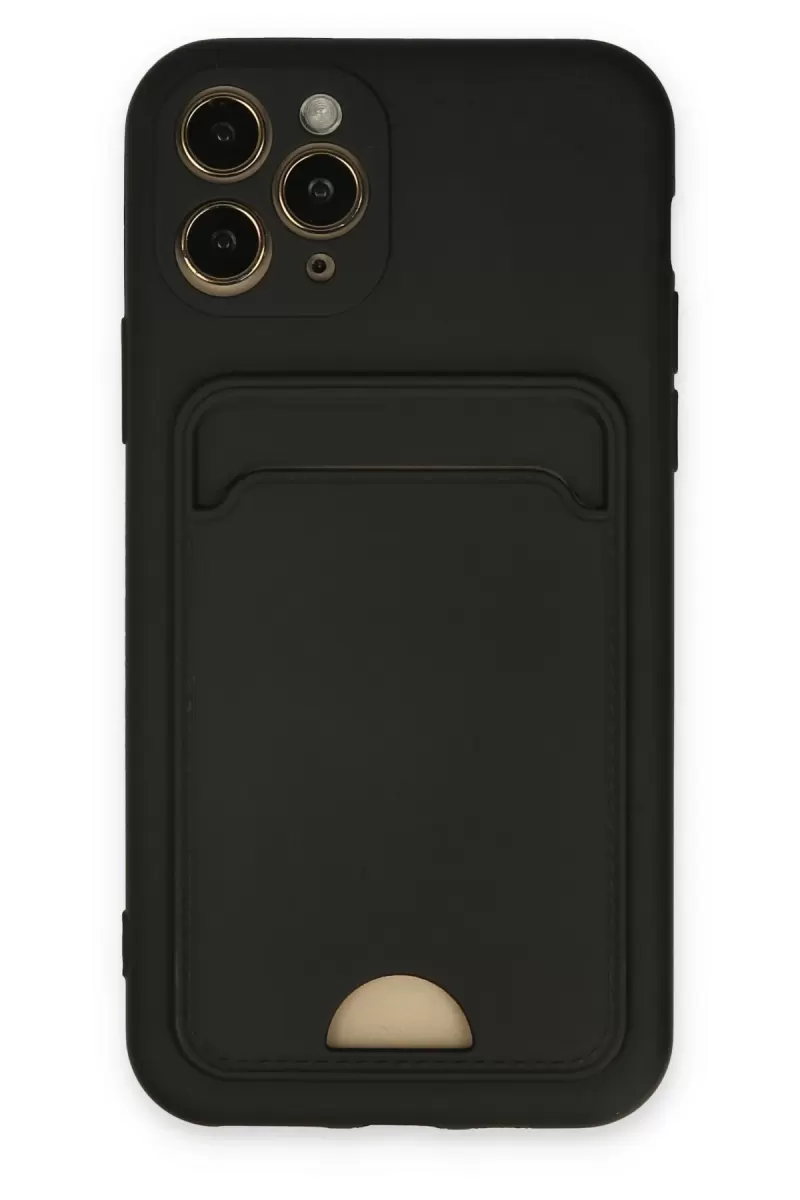Newface Apple iPhone 11 Pro Kılıf Kelvin Kartvizitli Silikon - Siyah