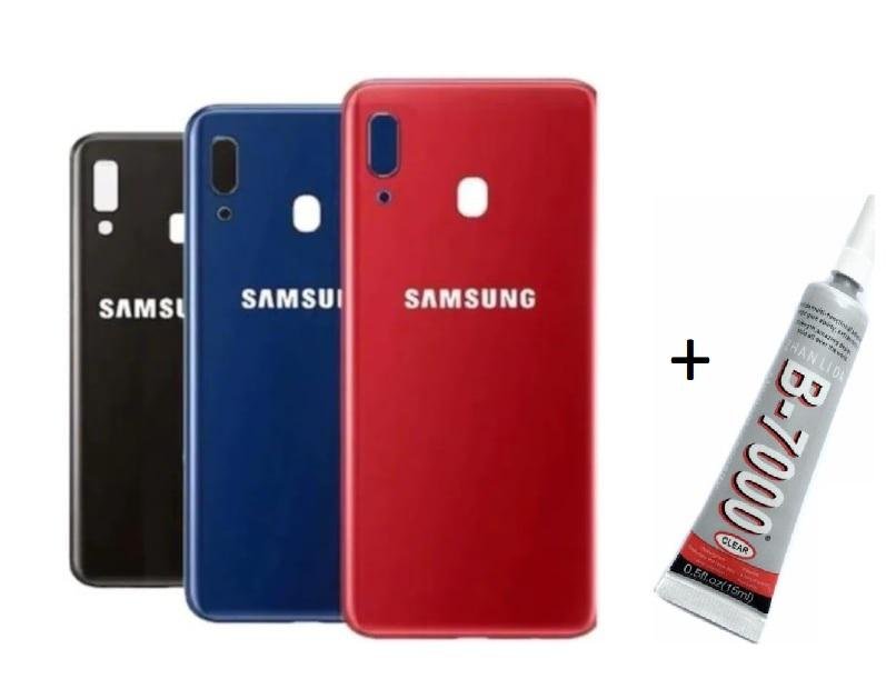 SAMSUNG A20 Arka Batarya Pil Kapağı KIRMIZI (B7000