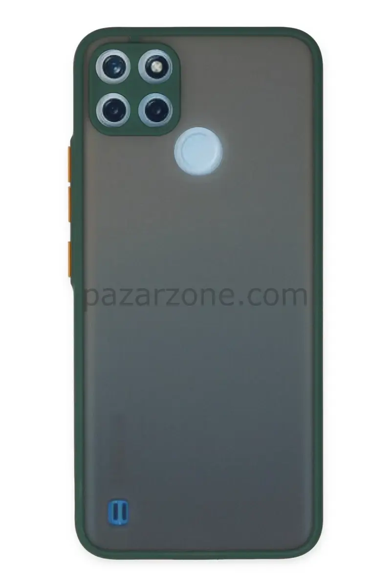Newface Realme C21Y Kılıf Montreal Silikon Kapak - Yeşil