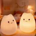 Kedi Tasarımlı Renk Değiştirebilen Dokunmatik Gece Lambası