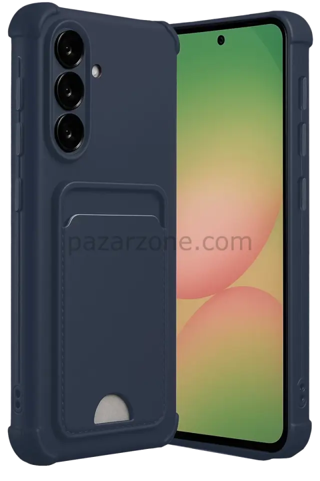 Newface Samsung Galaxy A36 Kılıf Kelvin Kartvizitli Silikon - Lacivert