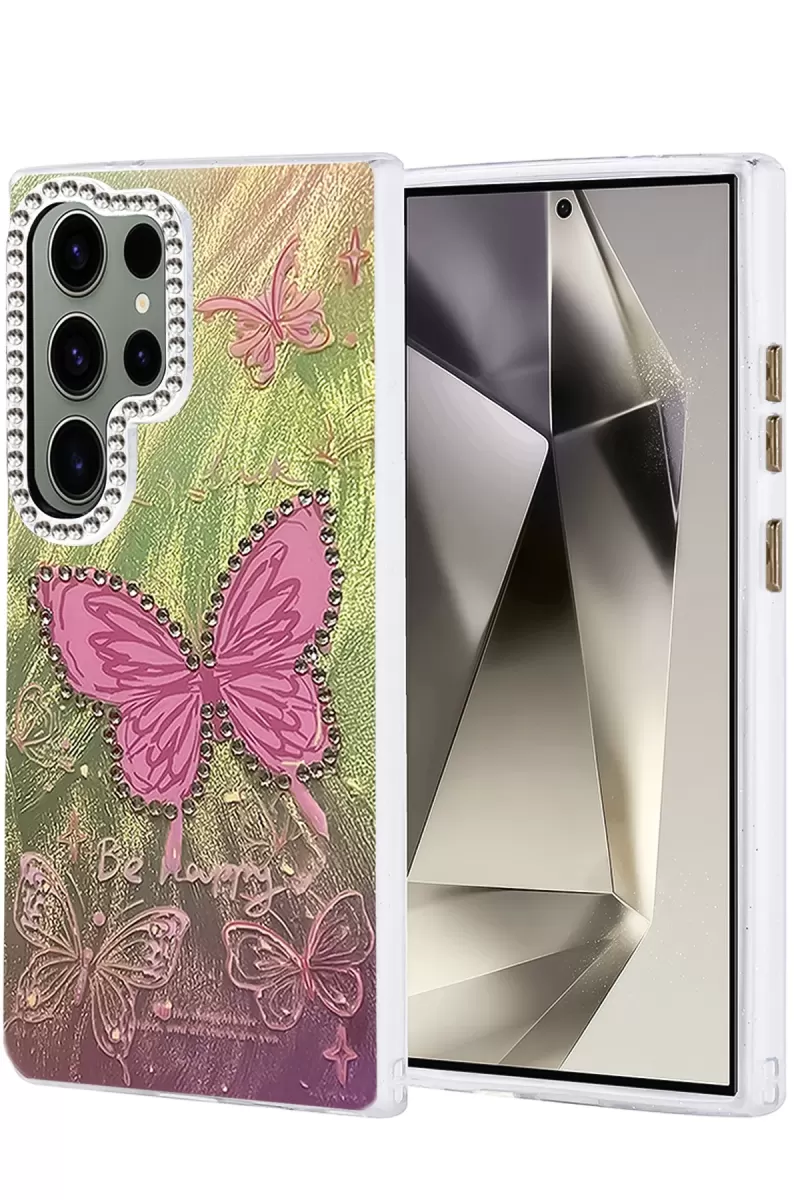 Newface Samsung Galaxy S23 Ultra Kılıf Blade Aynalı Desenli Kapak - Desen 5