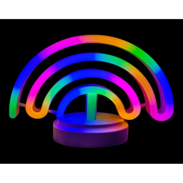 Neon Işıklı Gökkuşağı Masa Gece Lambası