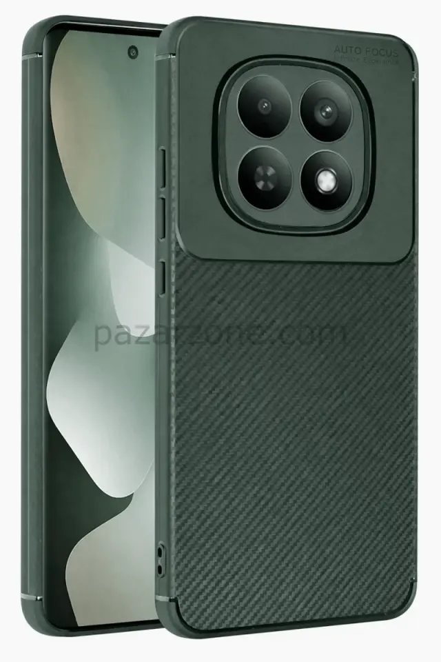 Newface Xiaomi Redmi Note 15 Pro Plus 5G Auto Focus Karbon Kapak - Koyu Yeşil