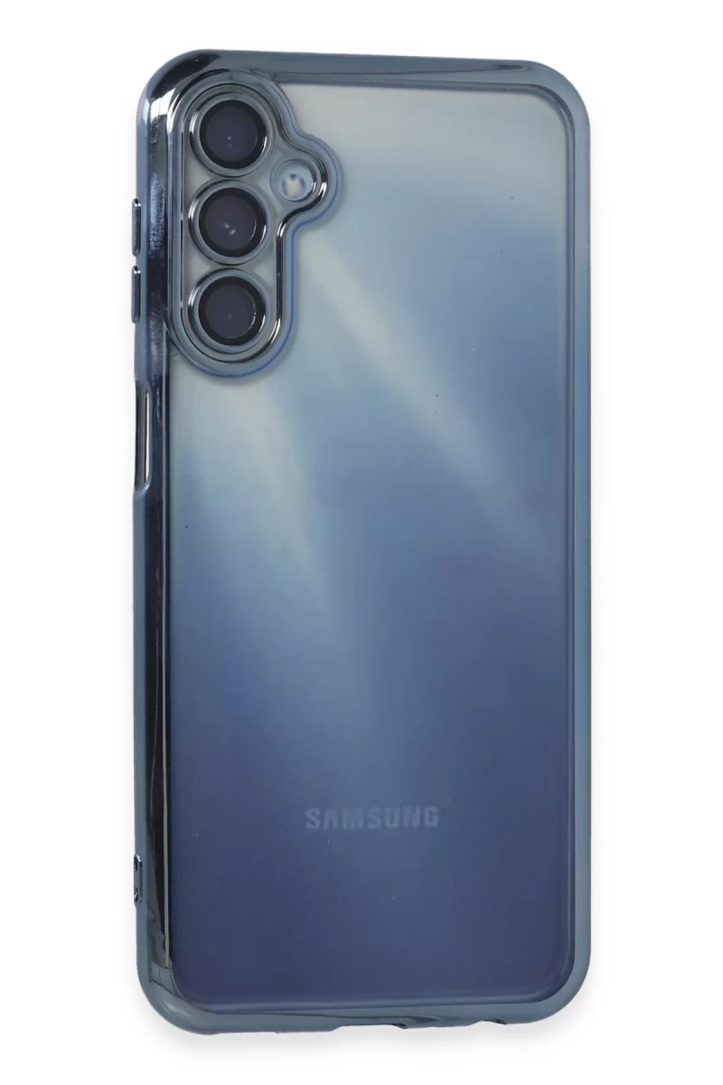 Newface Samsung Galaxy A35 5G Kılıf Razer Lensli Silikon - Açık Mavi