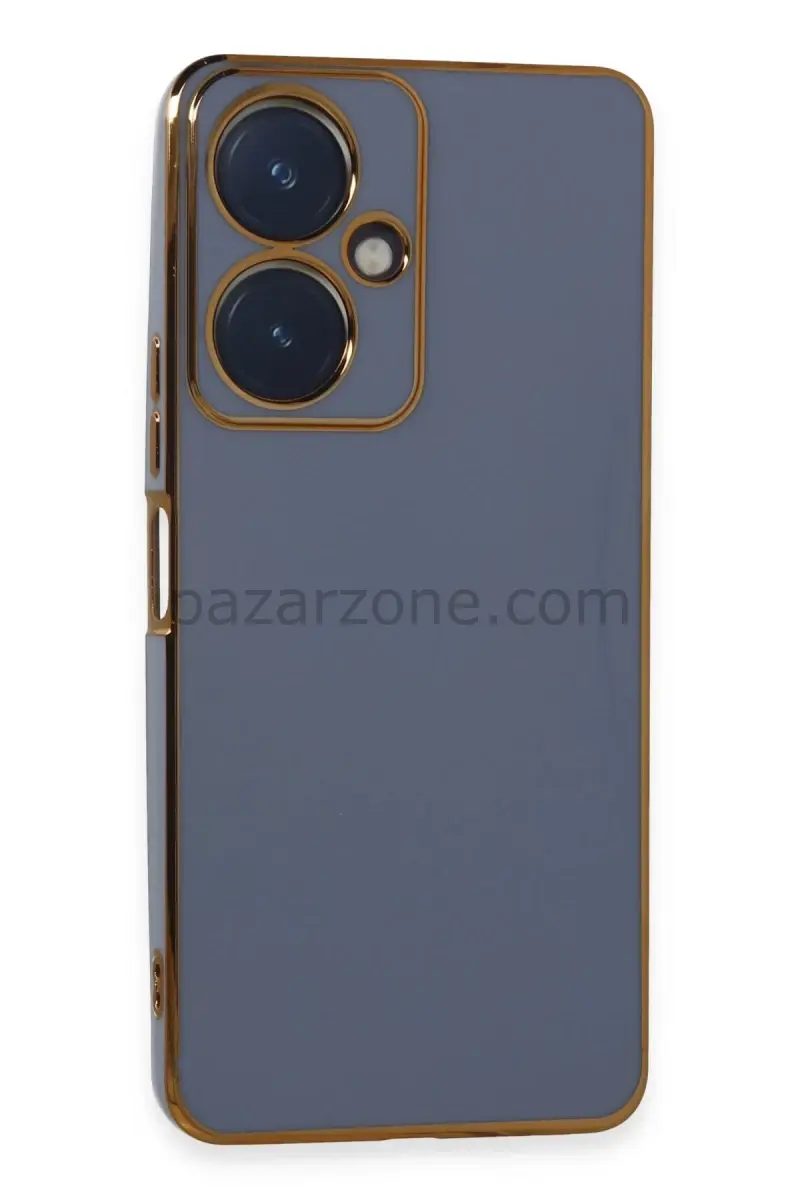 Newface Vivo Y27 Kılıf Volet Silikon - Mavi