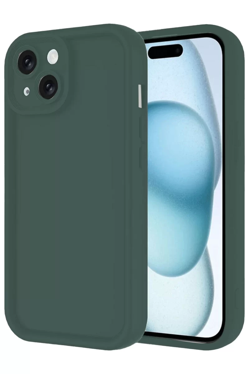 Newface Apple iPhone 14 Kılıf Viera Silikon - Koyu Yeşil