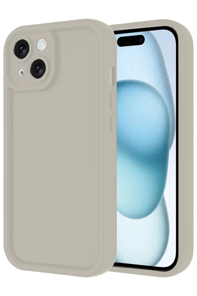 Newface Apple iPhone 14 Kılıf Viera Silikon - Krem