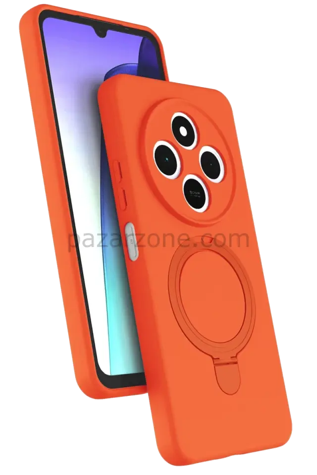 Newface Xiaomi Redmi 14C Regal Magsafe Standlı Kapak - Turuncu