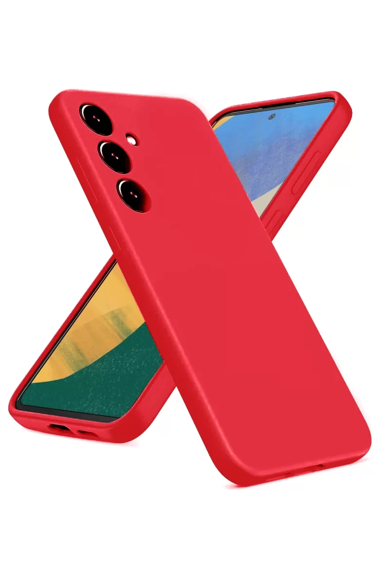 Newface Samsung Galaxy A36 Kılıf Nano içi Kadife Silikon - Kırmızı