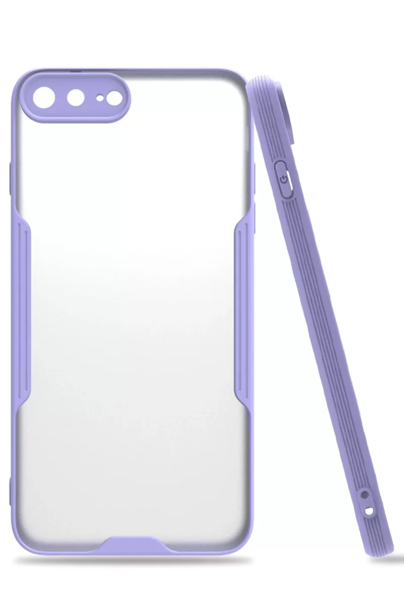 Newface Apple iPhone 7 Plus Kılıf Platin Silikon - Lila