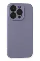 Newface Apple iPhone 15 Pro Kılıf Nano içi Kadife Silikon - Lila