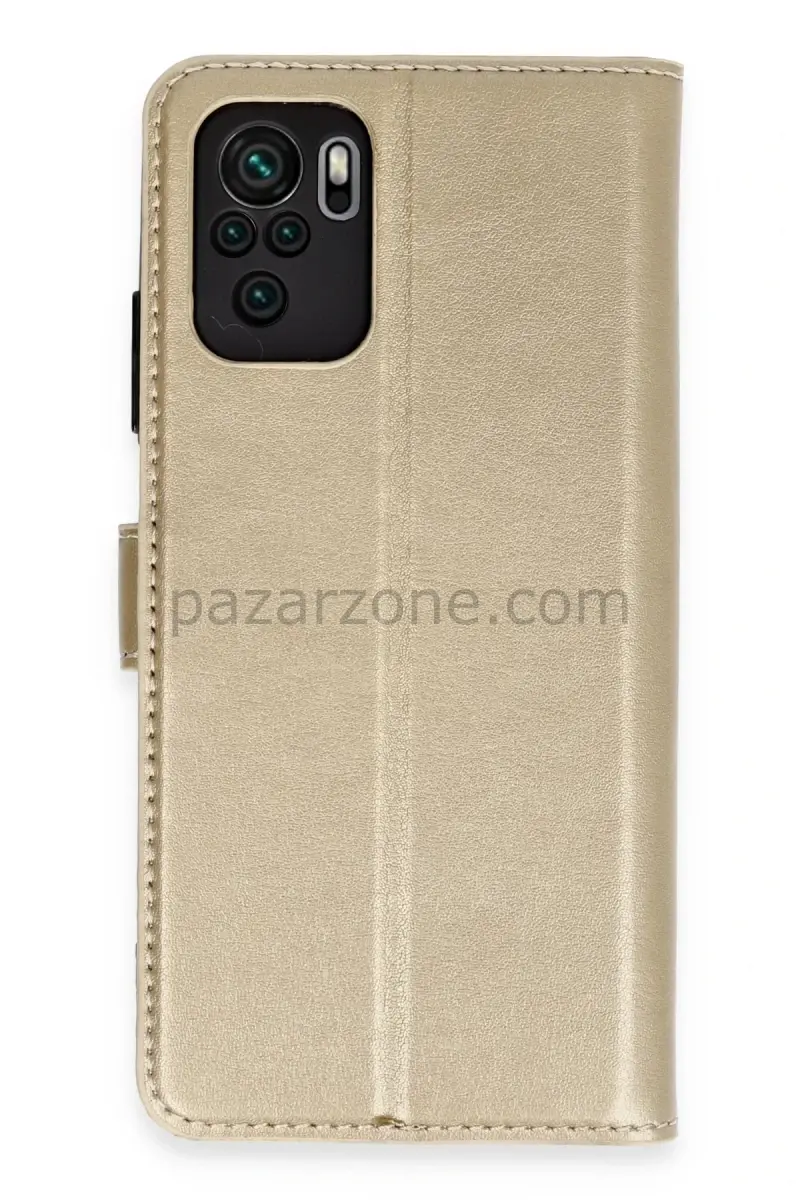 Newface Xiaomi Mi Note 10 Trend S Plus Kapaklı Kılıf - Gold