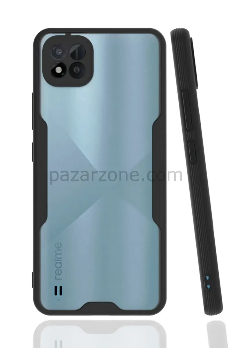 Newface Realme C11 2021 Kılıf Platin Silikon - Siyah