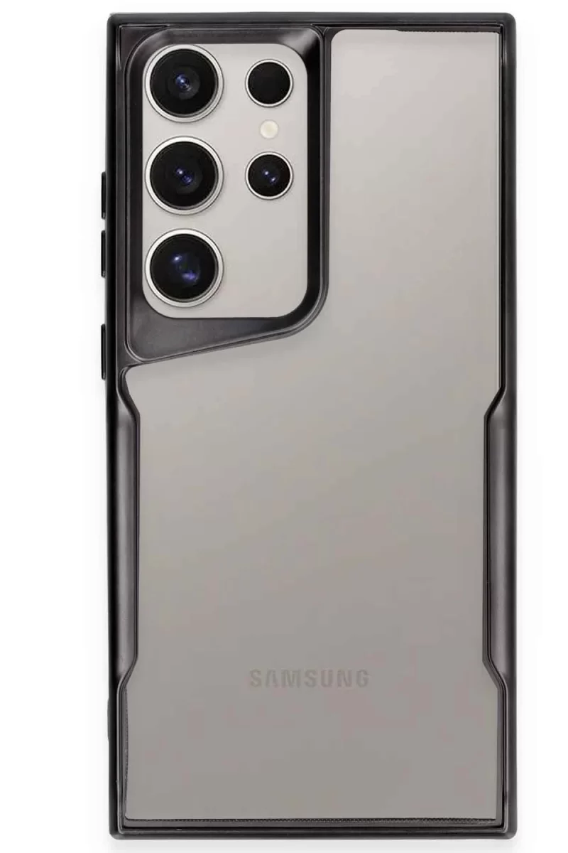 Newface Samsung Galaxy S23 Ultra Kılıf Boyi Silikon Kapak - Siyah