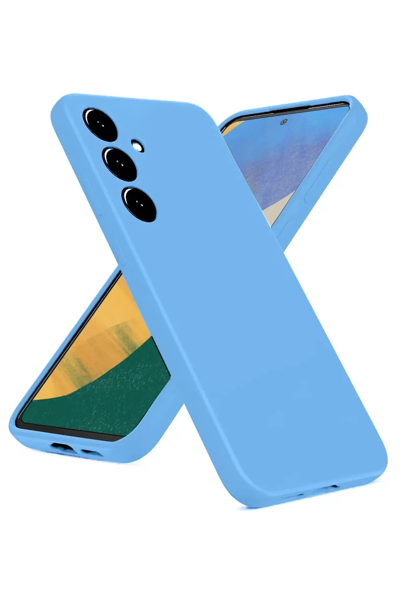 Newface Samsung Galaxy A36 Kılıf Nano içi Kadife Silikon - Mavi