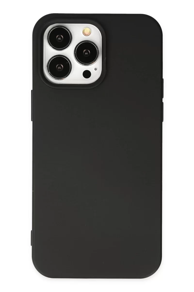 Newface Apple iPhone 15 Pro Kılıf Nano içi Kadife Silikon - Siyah