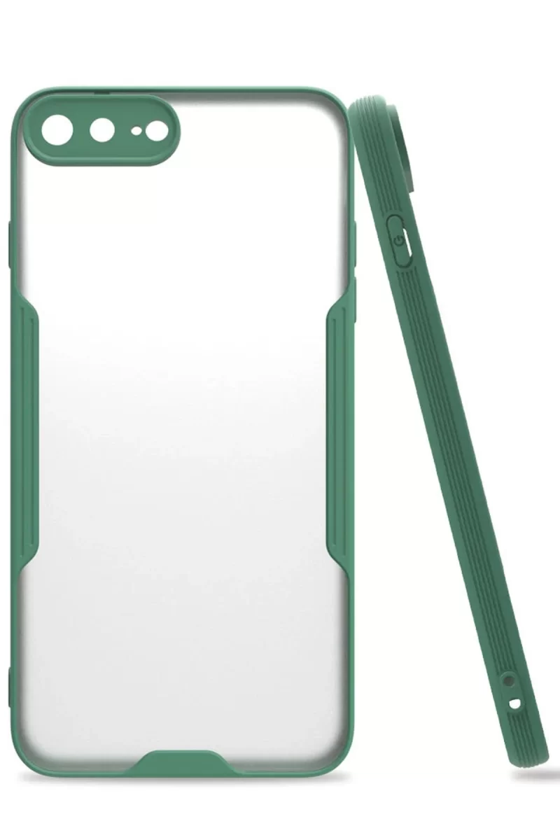 Newface Apple iPhone 7 Plus Kılıf Platin Silikon - Yeşil