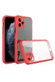 Newface Apple iPhone 11 Pro Max Kılıf Miami Şeffaf Silikon - Kırmızı