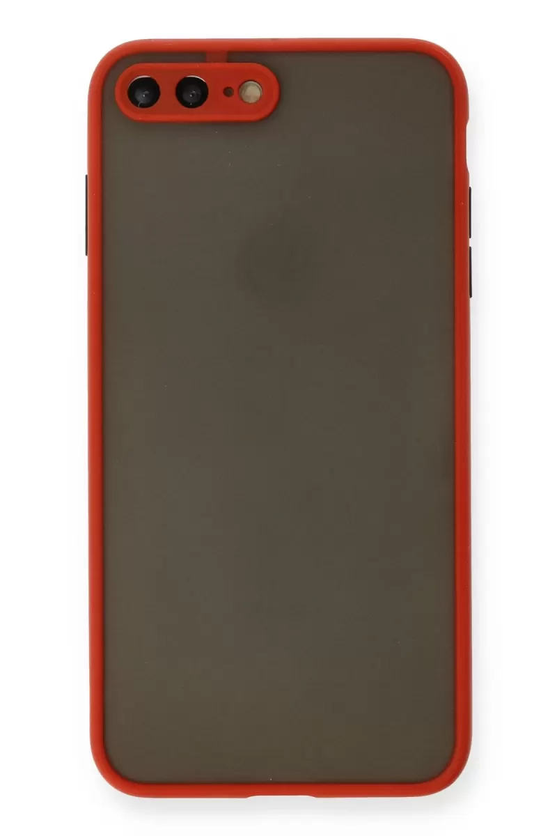 Newface Apple iPhone 7 Plus Kılıf Montreal Silikon Kapak - Kırmızı