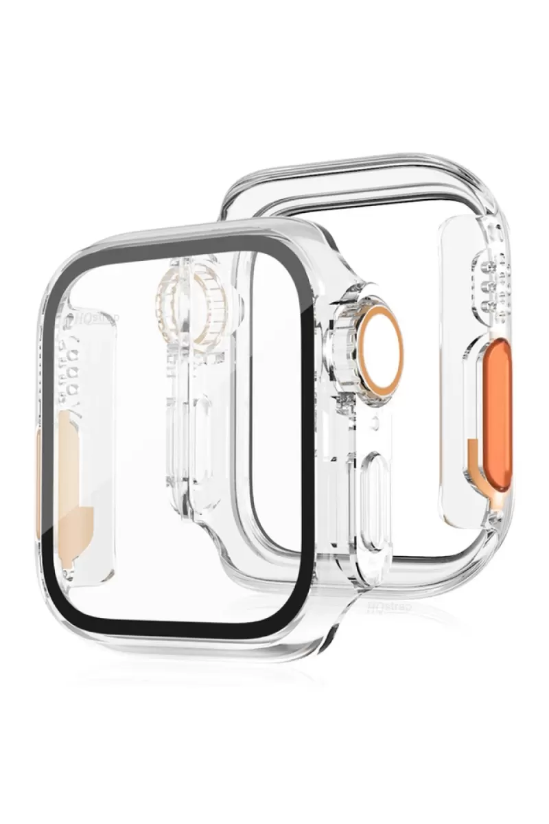 Newface Apple Watch 40mm Watch 49mm Kasa Dönüştürücü ve Ekran Koruyucu - Şeffaf