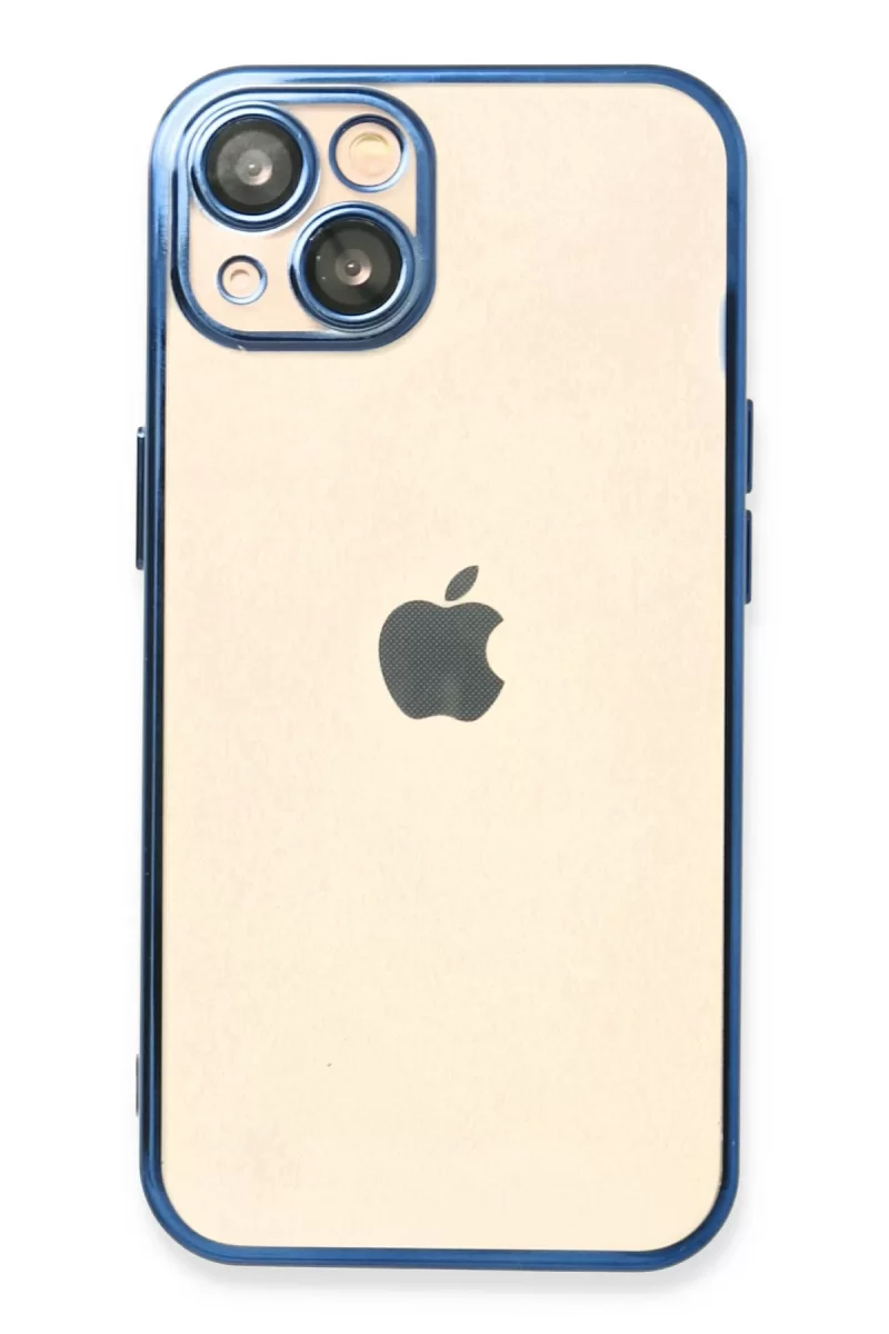 Newface Apple iPhone 14 Plus Kılıf Razer Lensli Silikon - Açık Mavi
