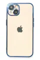 Newface Apple iPhone 14 Plus Kılıf Razer Lensli Silikon - Açık Mavi