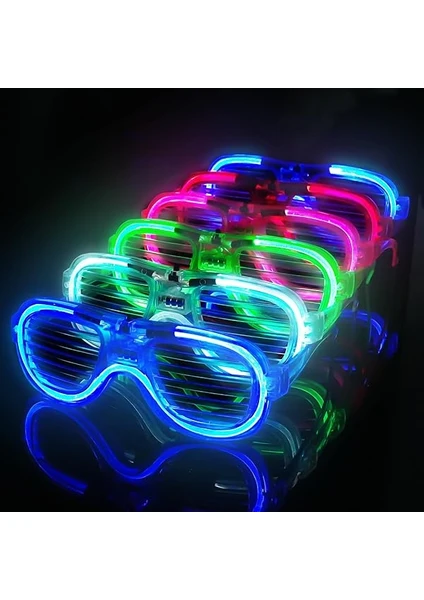 Glow Model 3 Farklı Fonksiyonlu Işıklı Parti Gözlüğü Karışık Renk 12 Adet