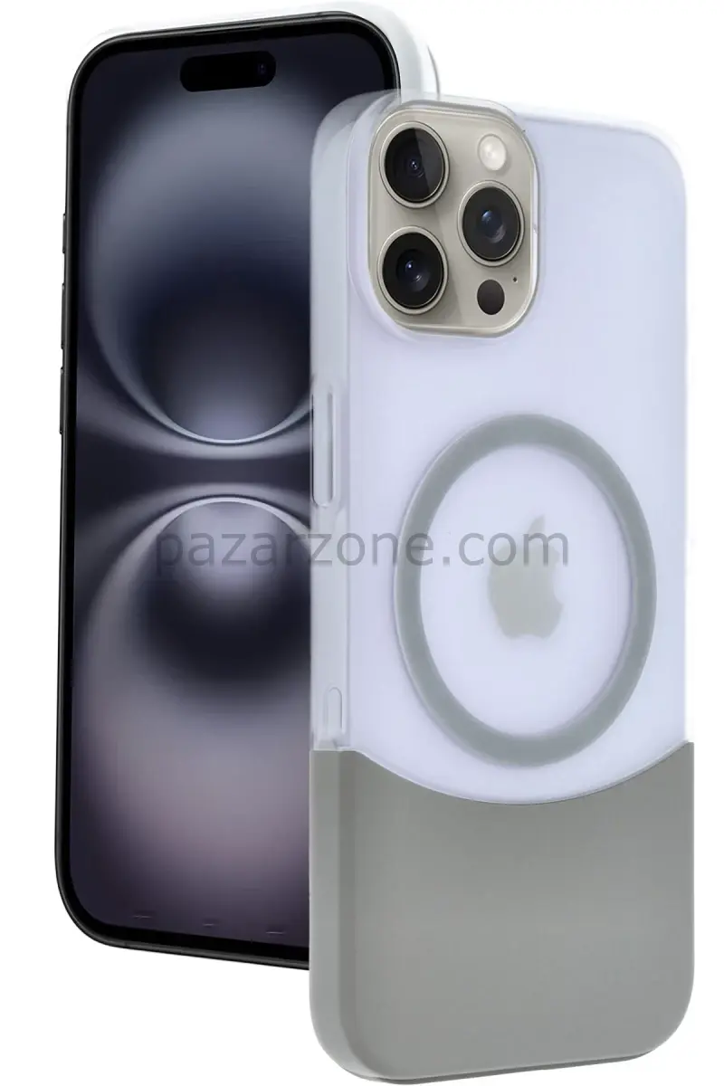 Joko Apple iPhone 15 Pro Max Velar Magsafe Kapak - Natural Grey