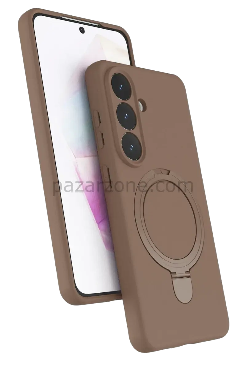 Newface Samsung Galaxy S26 Regal Magsafe Standlı Kapak - Çöl Titanyum