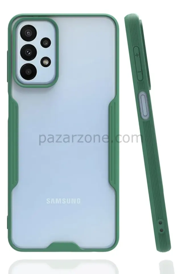Newface Samsung Galaxy A23 4G Kılıf Platin Silikon - Yeşil