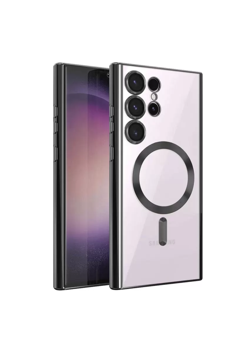 Newface Samsung Galaxy S23 Ultra Kılıf Kross Magneticsafe Kapak - Siyah