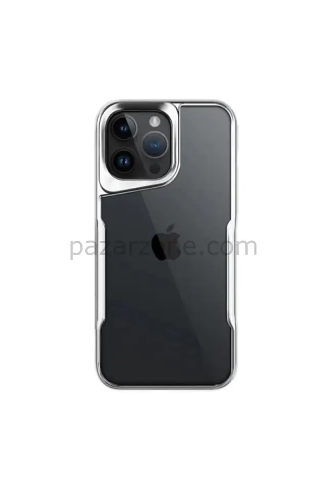 Newface Apple iPhone 16 Pro Max Kılıf Boyi Silikon Kapak - Gümüş