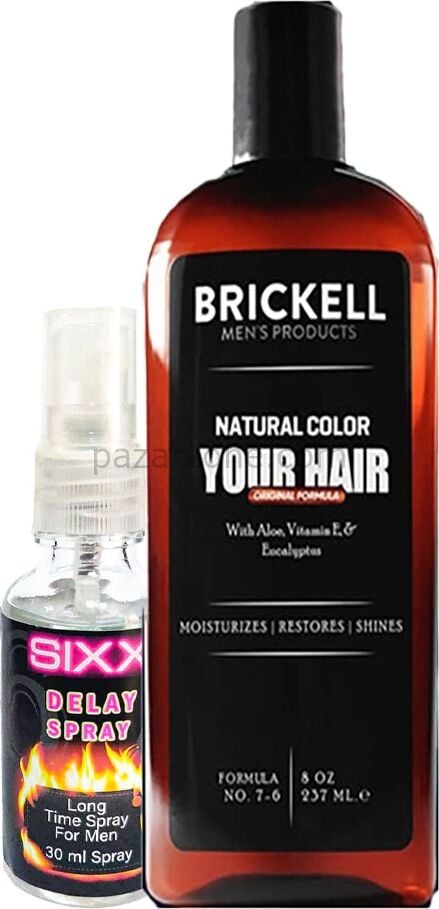 Brickell Saçsakal 237ML Erkek Beyazıık Şampuanı + Sıxx Erkeklere Özel Delaysprey 30 ml