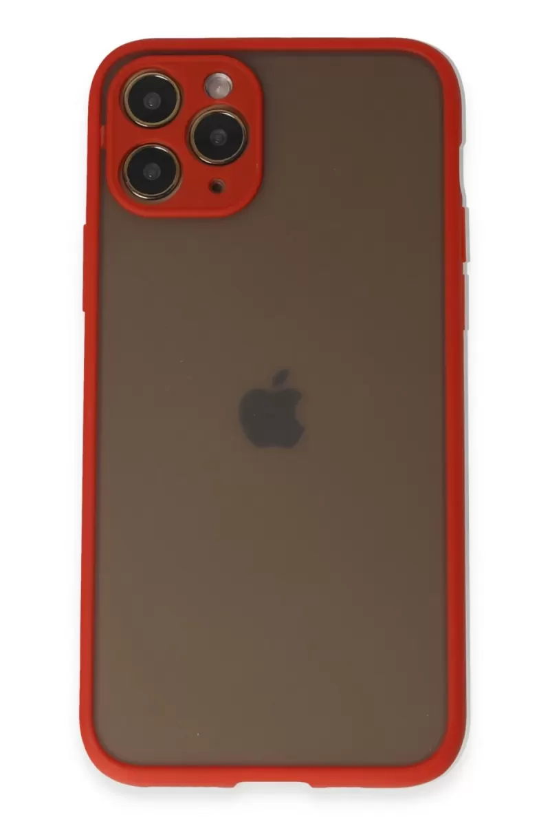 Newface Apple iPhone 11 Pro Kılıf Montreal Silikon Kapak - Kırmızı