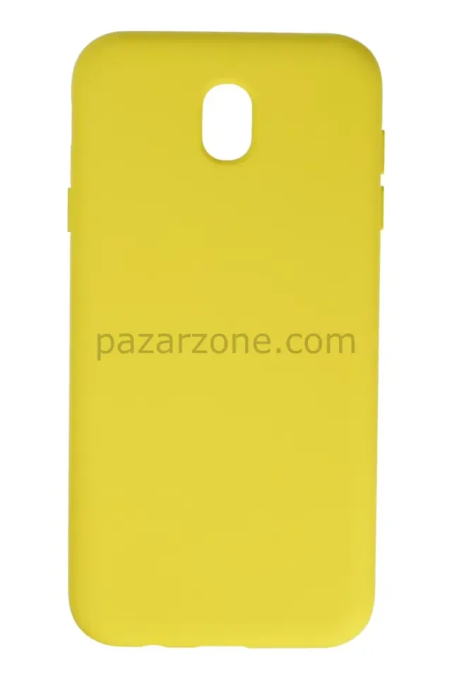 Newface Samsung Galaxy J7 Pro / J730 Kılıf Nano içi Kadife Silikon - Sarı