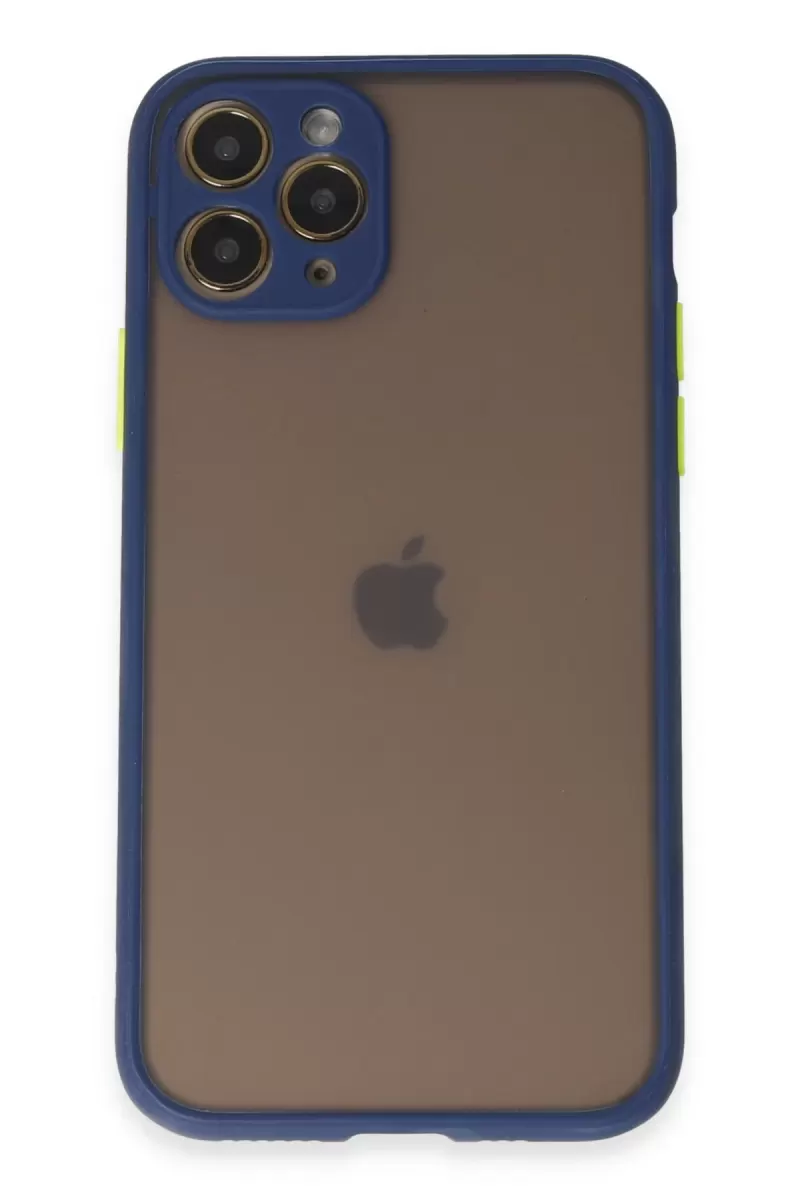 Newface Apple iPhone 11 Pro Kılıf Montreal Silikon Kapak - Lacivert