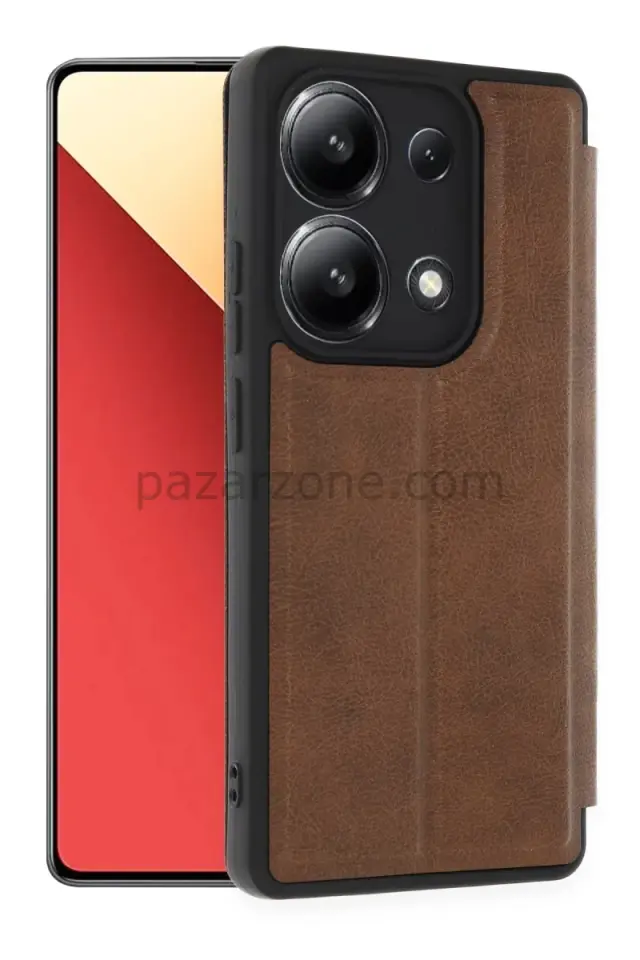 Newface Xiaomi Redmi Note 13 4G Kılıf Flip Cover - Taba