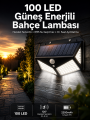 Solar Sensörlü Duvar Lambası Bahçe Lambası Parlak Beyaz Işık Suya Dayanıklı
