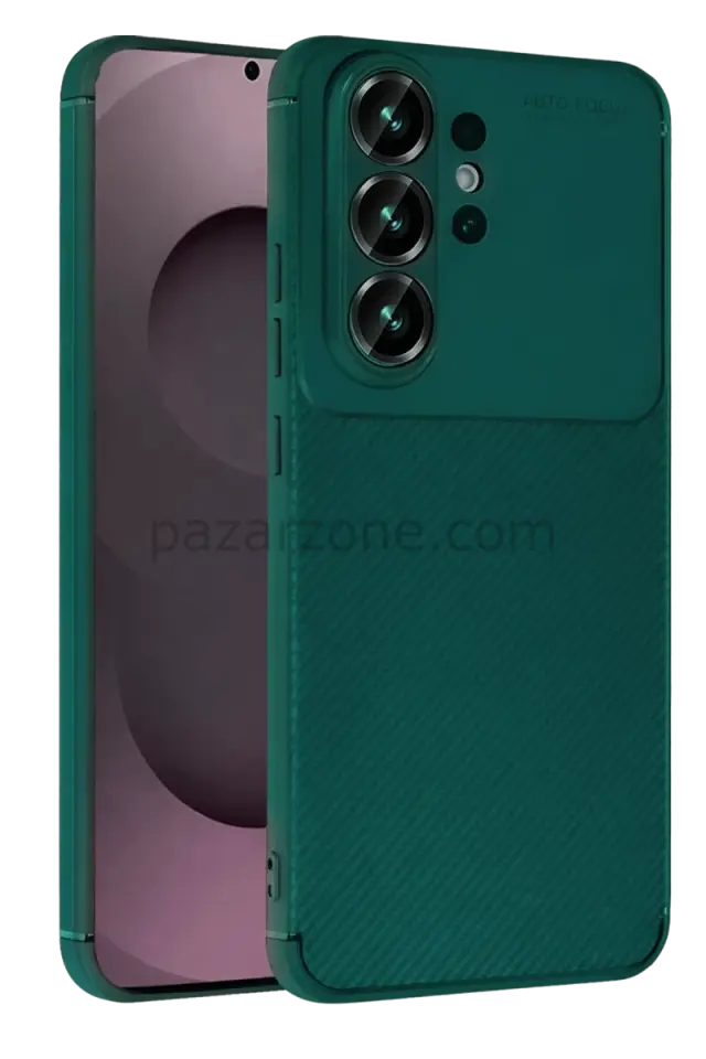 Newface Samsung Galaxy S26 Ultra Auto Focus Karbon Kapak - Koyu Yeşil
