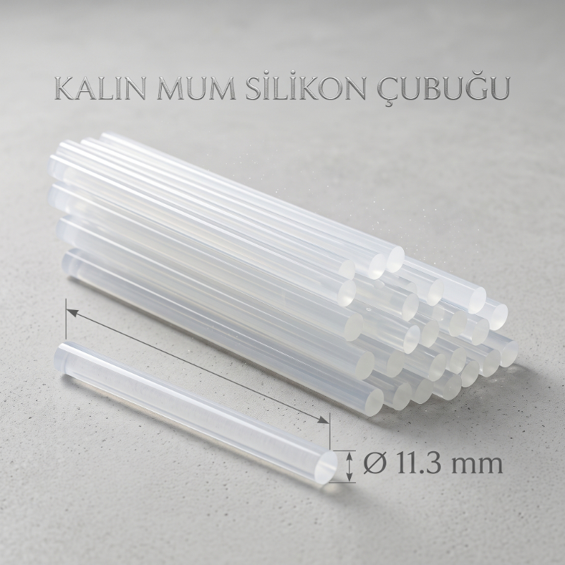 Kalın Mum Silikon Çubuğu - 11.3 mm - 1 Kilogram