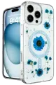 Newface Apple iPhone 16 Pro Max Kılıf Daisy Simli Magsafe Kapak - Mavi