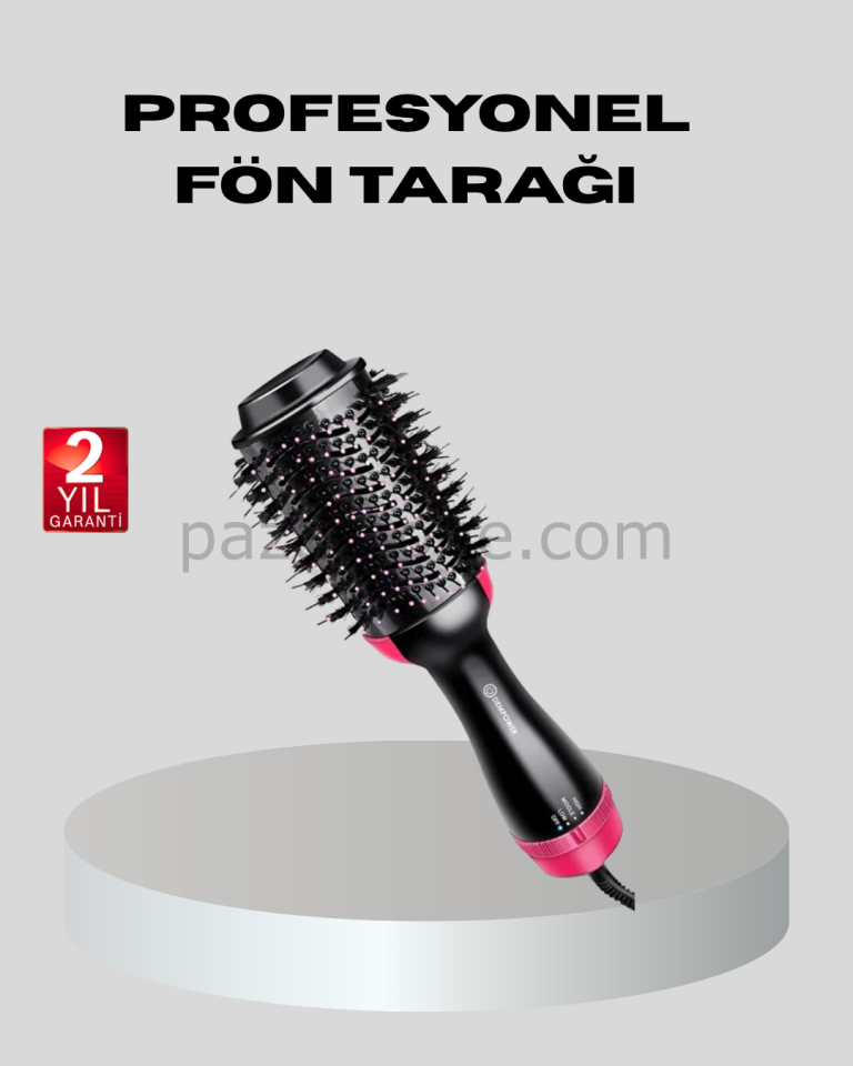 1200W Fön Tarağı – 3 Isı Ayarı, Negatif İyonlu, Hızlı ve Pürüzsüz Sonuç