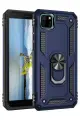 Newface Huawei Y5P Kılıf Sofya Yüzüklü Silikon Kapak - Lacivert