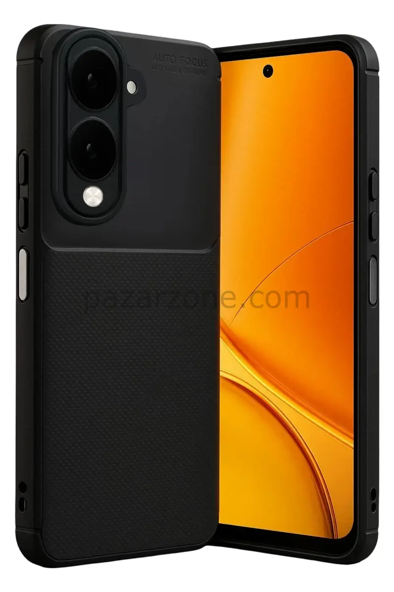 Newface Vivo Y29S Auto Focus Karbon Kapak - Siyah