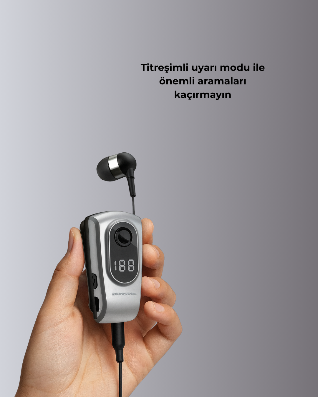 Dijital Ekranlı Bluetooth Kulaklık – Titreşimli Bildirim, 25 Saat Kullanım