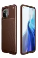 Newface Xiaomi Mİ 11 Lite Kılıf Auto Focus Karbon Kapak - Kahverengi