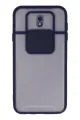 Newface Samsung Galaxy J7 Pro / J730 Kılıf Palm Buzlu Kamera Sürgülü Silikon - Lacivert