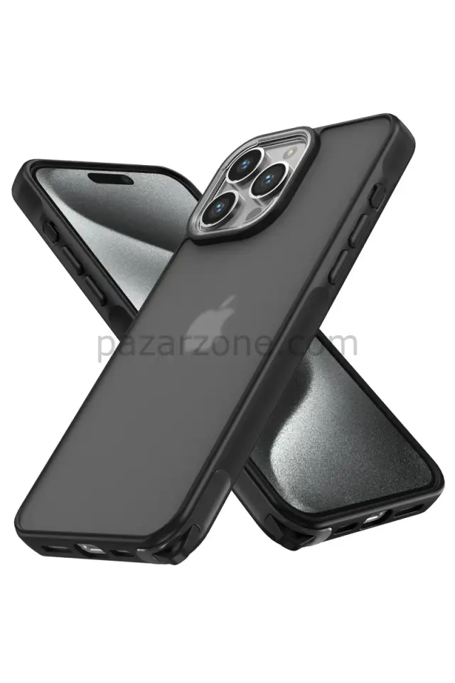 Newface Apple iPhone 15 Pro Kılıf Elegant Kapak - Siyah